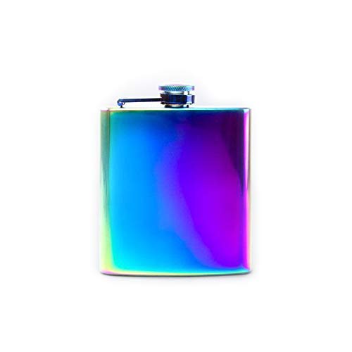 Rainbow Coloured Unicorn Hip Flask