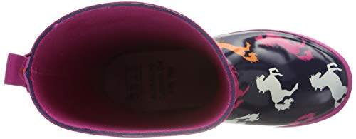 Hatley Girls' Printed Wellington Rain Boots | Multi Coloured Unicorns | Blue