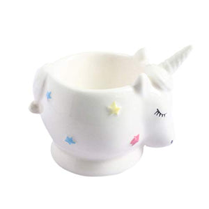 2Pcs Ceramic Unicorn-Shaped Egg Cup | Novelty Children Egg Holder