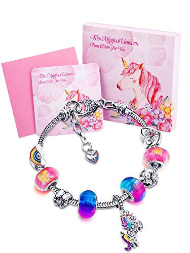 Girls Birthday Present Idea Unicorn Charm Bracelet