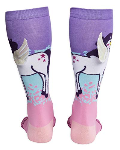Girls Knee High Unicorn Socks with Wings UK Sizes 3-6 | Unicorn Wings