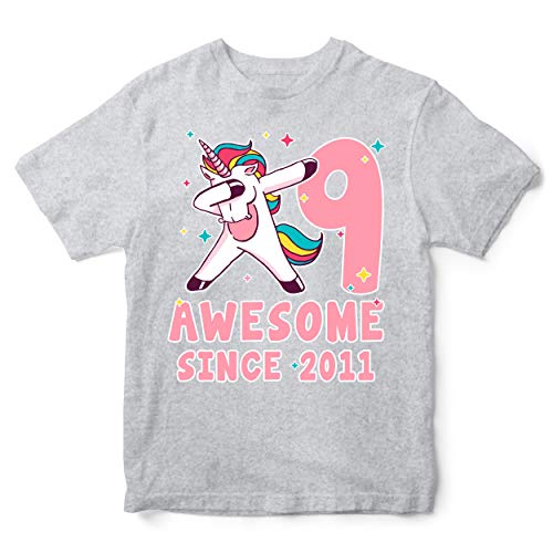 Personalised Year & Age Girls Unicorn Birthday T-Shirt