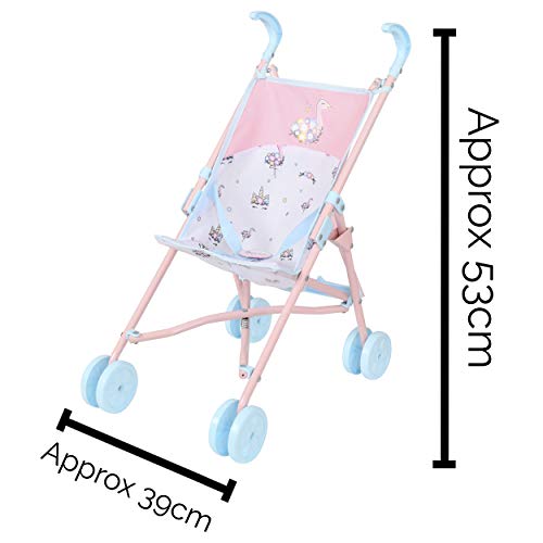 Girls Dolls Stroller | Cute Unicorn Pattern