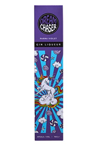 Parma Violet Gin Flavoured Liqueur - Glitter Shimmer Effect - Dreamchasers Magical Unicorn Gin Gift Set in Box - Great As a Sweet Mixer in Cocktails - 20% ABV - 70cl