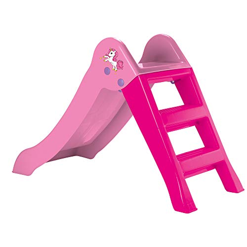 Toddler first garden slide unicorn bright pink