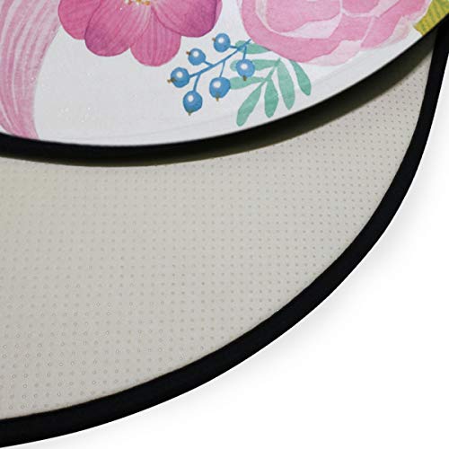 Pretty Unicorn Flower Round Rug 3' Diameter(92 cm) Pastel Coloured