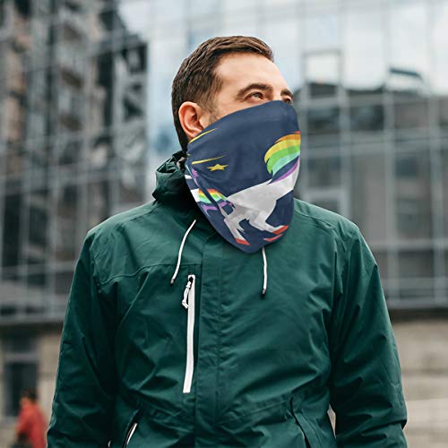 Unicorn Face Mask / Bandana Head Wear Balaclava - Navy Unicorn