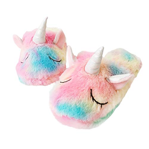 Multicoloured Unicorn Slippers For Girls 