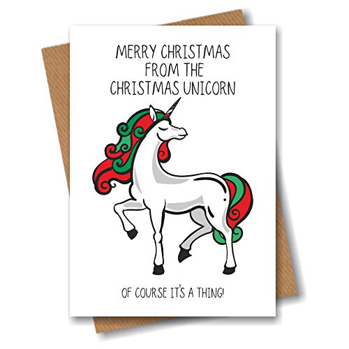 Unicorn Christmas Card | Girlfriend Daughter Mum Sister Best Friend Niece Xmas