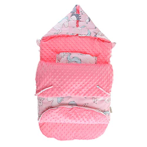 Thick Sleeping Bag/Swaddle Blanket for Stroller/ Buggy for Newborn Baby Infant - Pink Unicorn