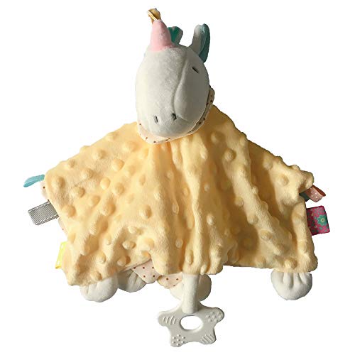 Yellow Unicorn Comforter Taggy Blanket