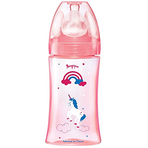 baby bottle unicorn theme rainbow pink
