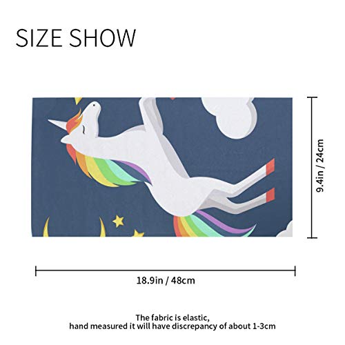 Unicorn Face Mask / Bandana Head Wear Balaclava - Navy Unicorn