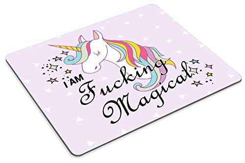 Funny unicorn mousemat with quote