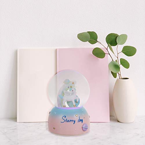 Starry Sky Unicorn Snow Globe | Music Box
