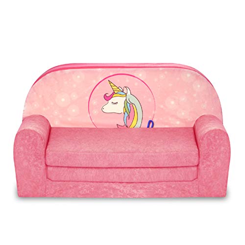 FORTISLINE Children's Sofa Kids Sofa Bed Child Unicorn W386_44