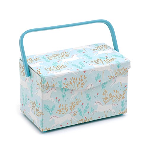 Unicorn Dash | Sewing Box With Fold Over Lid | 16.5 x 29 x 18cm | Hobby Gift