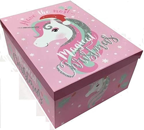 Small Unicorn Christmas Eve Box | X-Mas | Pink