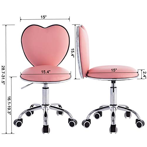 Pink Heart Shaped Unicorn Computer Work Chair