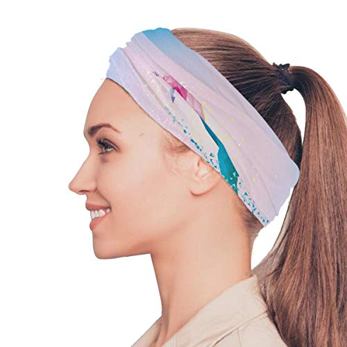 Rainbow Unicorn Windproof UV Protection Face Mask Bandanas Head Scarf Washable