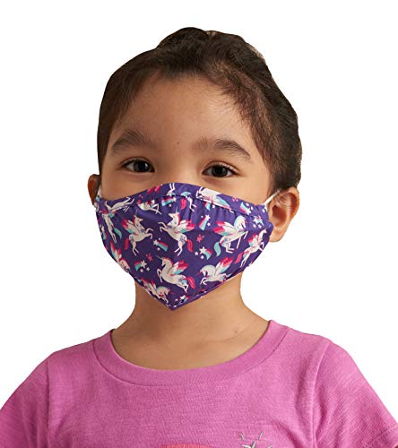 Hatley Children's Double Layer Face Mask | Majestic Unicorns | One Size | Purple