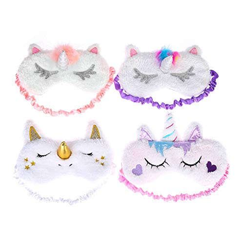 4 Super Cute Unicorn Sleep Masks 