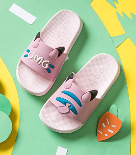 Boys Girls Cute Bathroom Slipper Kids Classic Beach Slippers Slide Sandals Pool Shoes Soft Flip Flops Summer Anti-Slip House Slippers