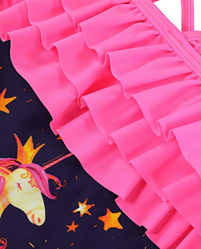 iDrawl Ruffled Swimsuit for Children Girls Unicorn Various Ages