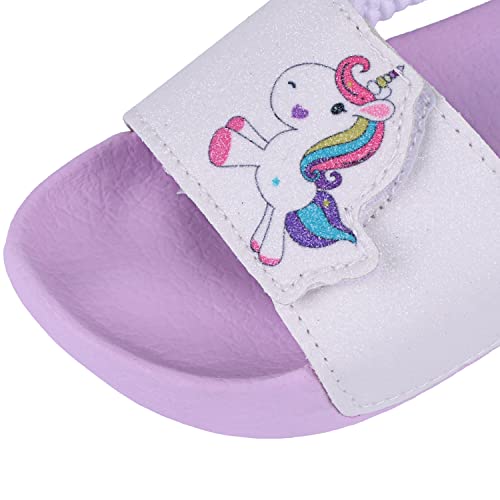 Girls Cute Unicorn Sliders | Lilac