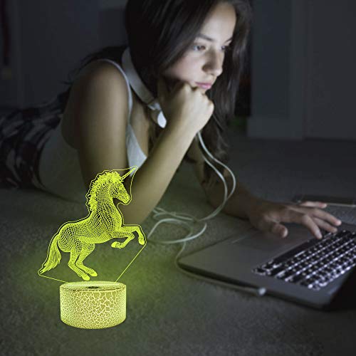 Colour Changing Unicorn Bedside Table Light Lamp