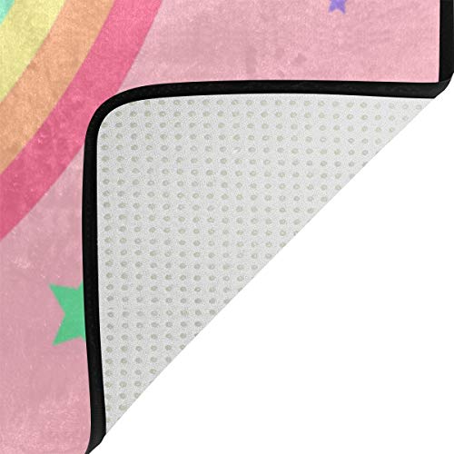 Unicorn & Rainbow Non- Slip Rug | Children's Bedroom | 152 cm x 120 cm