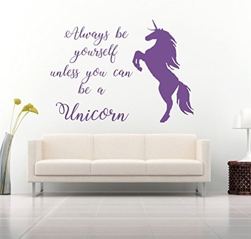 always be yourself unicorn wall sticker