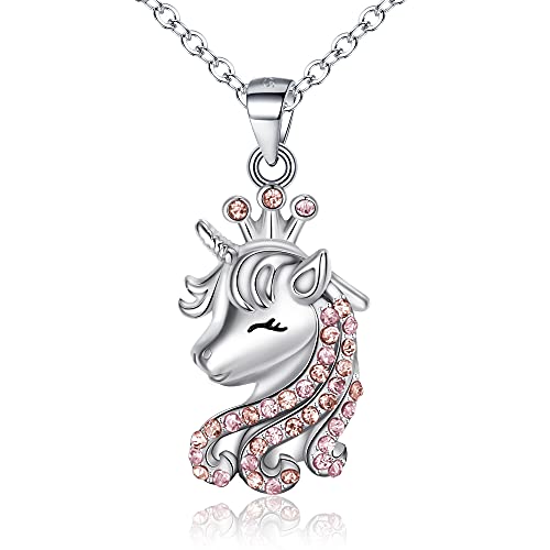 Ever Faith | Unicorn Necklace | 925 Sterling Silver | Purple | Lucky Unicorn Pendant | Gift