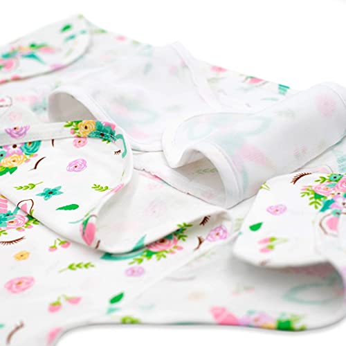 Unicorn Swaddle Blanket | Floral Unicorn