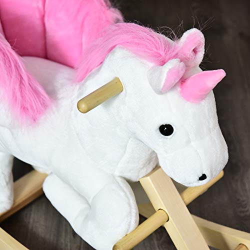 Cute Soft Unicorn Rocker White & Pink