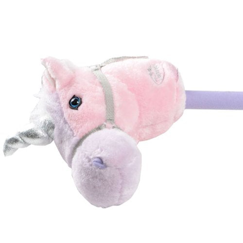 Plush Unicorn Hobby Horse | Pink & Lilac 