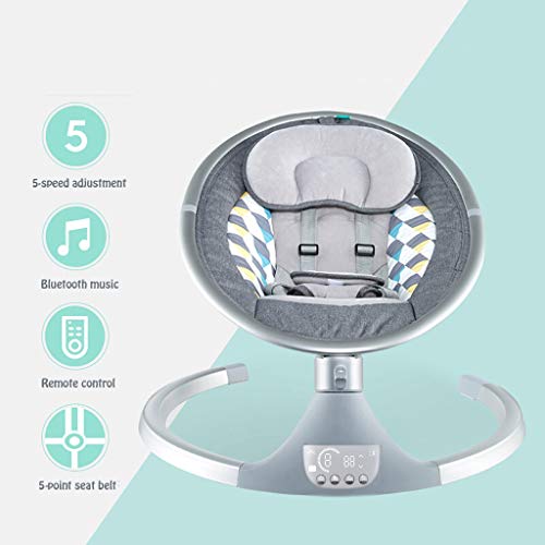 Electric Baby Bouncer | Comfort Swing Chair for Newborn | Unicorn Soft Toy | Grey
