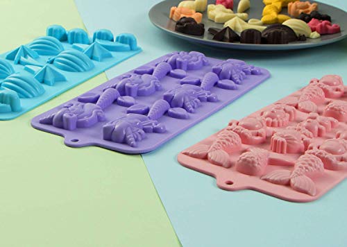 3 Trays Of Unicorn, Mermaid, Hot Air Balloon Silicone Moulds 