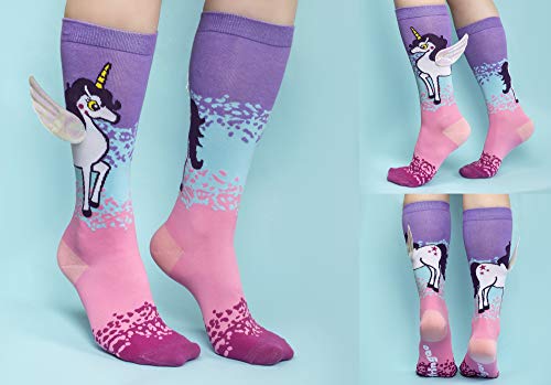 Unicorn Girls Novelty Socks Unicorn Wings