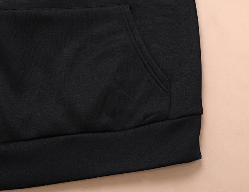 Stephaee Women's Cute Unicorn Print Hoodie Sweatshirt Casual Pullover Hooded Jumper Top Black S