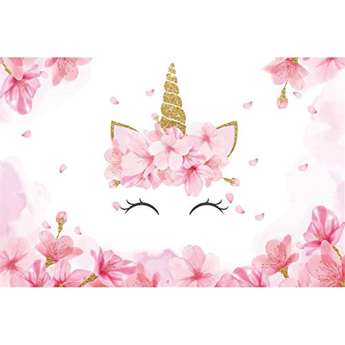Floral Unicorn Photography Backdrop