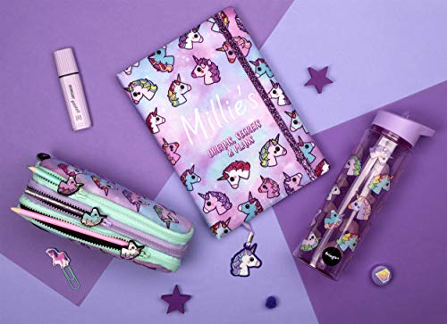 FRINGOO Personalised Unicorn Weekly Planner for Kids and Teenagers Secret Diary