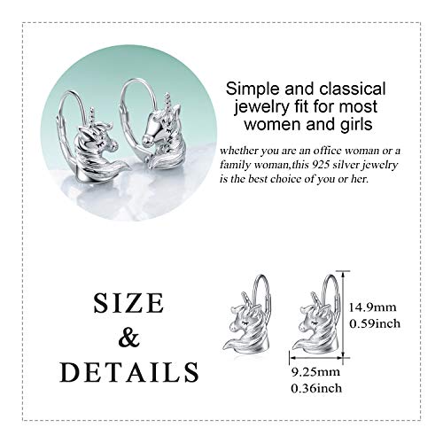 Stunning Sterling Silver Unicorn Earrings | Jewellery Gifts for Women Girls
