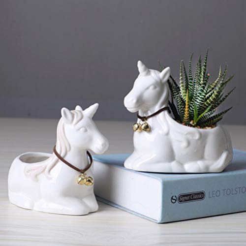 Small Unicorn Plant Pot With Bell For Cactus