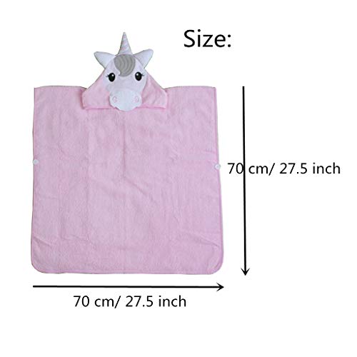 Children's Hooded Unicorn Towel | 1-6 Years Pink