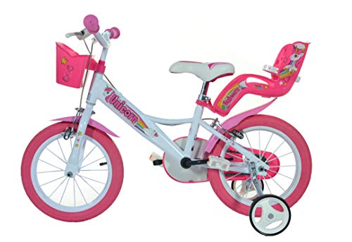 Kids Unicorn Bike Pink & White 