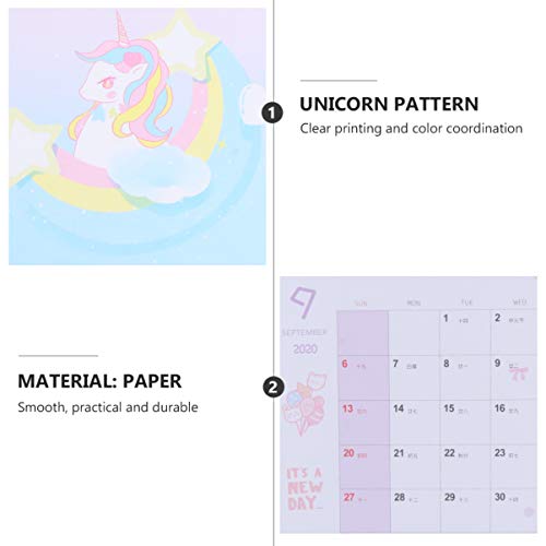 Cute Unicorn Table Top Calendar 2021