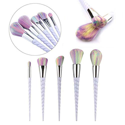 Scalloped Handled Unicorn Make Up Brushes