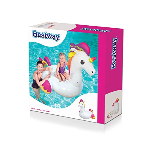 Inflatable Unicorn Pool Float Ride-On, Multi-Coloured, Medium