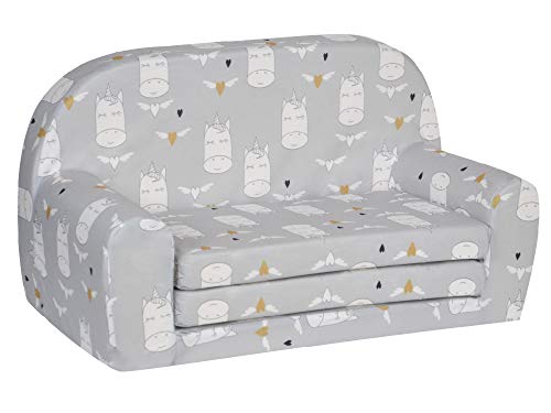 Kids Unicorn Print Sofa Bed For Bedroom 